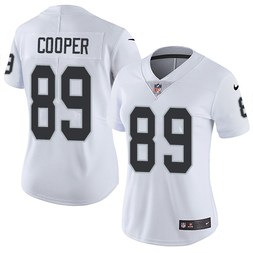 Nike Raiders #89 Amari Cooper White Women's Stitched NFL Vapor Untouchable Limited Jersey - Click Image to Close